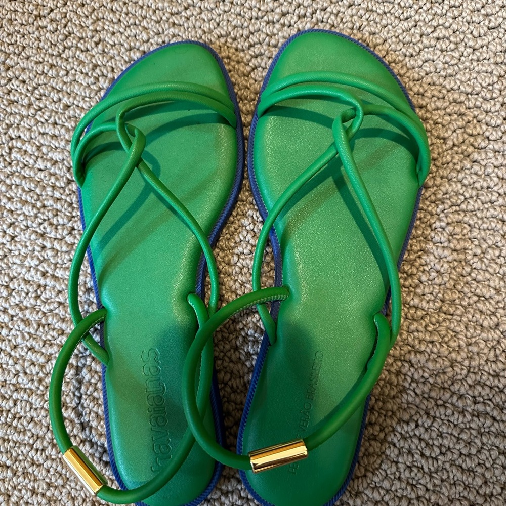 Havianas Green Strappy Sandals